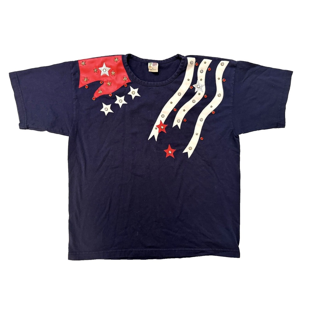 Vintage 90s Sally Fox Colorgrown Cotton Tee USA Eco Fashion Studded Collectors